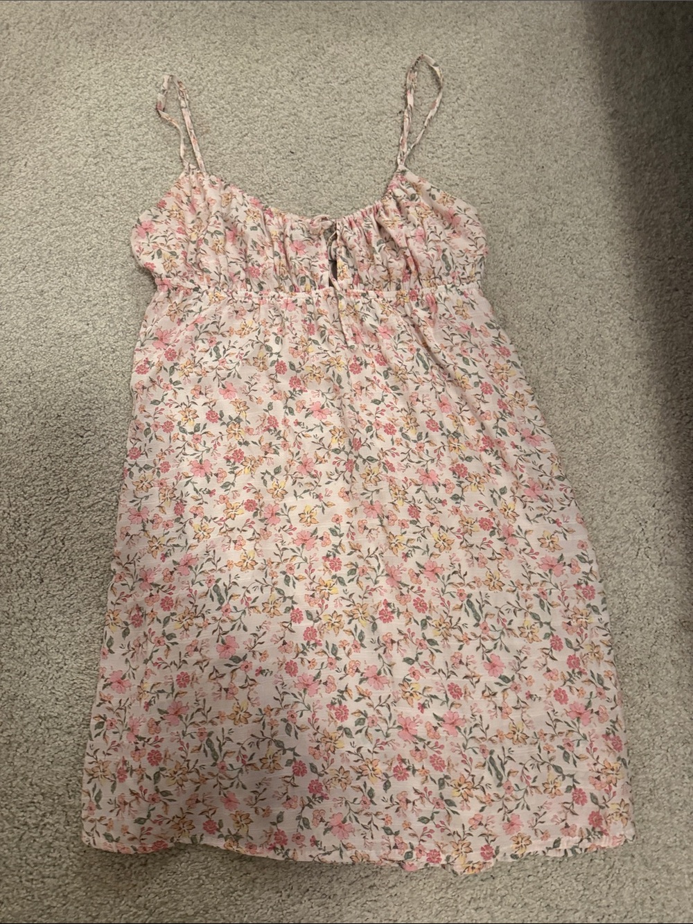 RSQ Pink Floral Casual Sundress with Spaghetti Straps